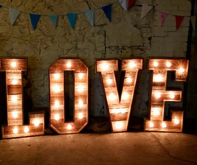 Party lighting at a wedding